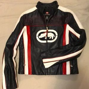 Women’s Leather Eckored biker jacket, XL (fits like M/L)